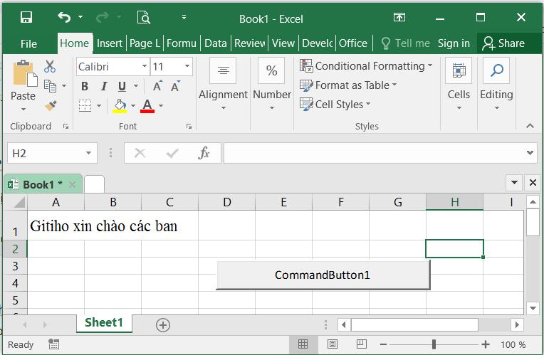 Cách sử dụng VBA trong Excel